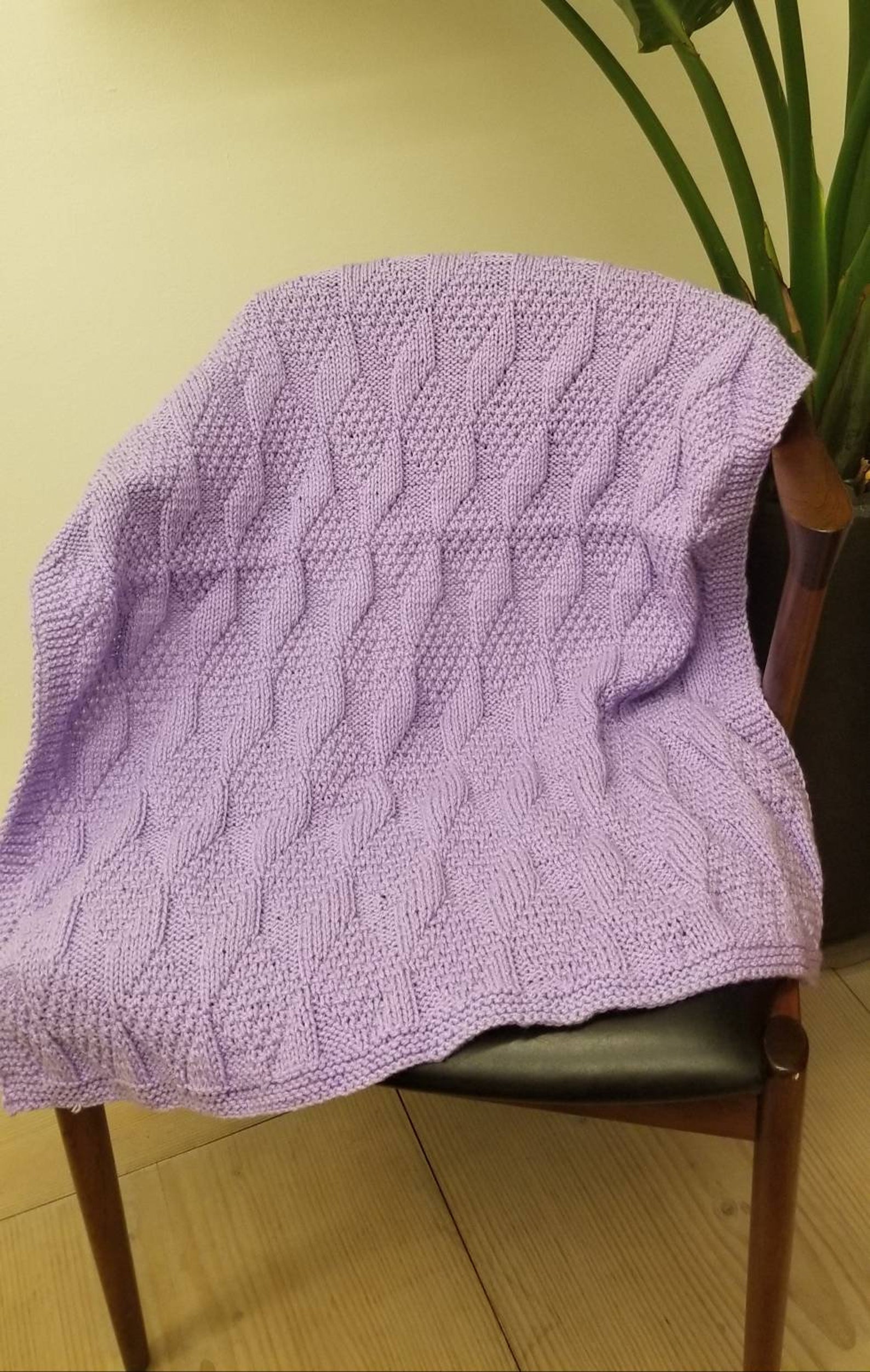 Knitted Baby Blanket Hand Knit Baby Blanket Handmade Crib Etsy