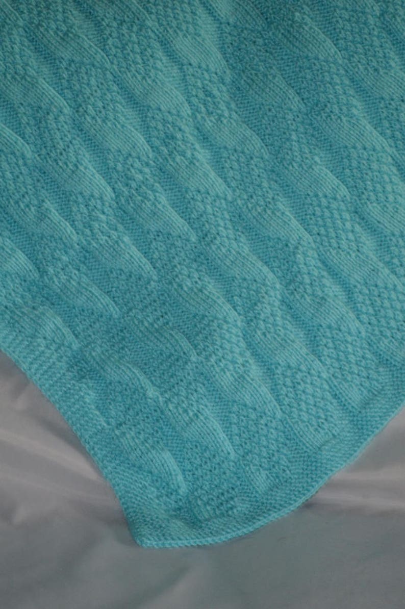 Knitted Baby Blanket Hand Knit Baby Blanket Handmade Crib Etsy