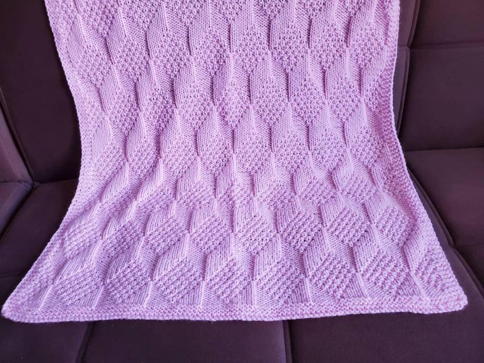 Knitted Baby Blanket Hand Knit Baby Blanket Handmade Crib Etsy