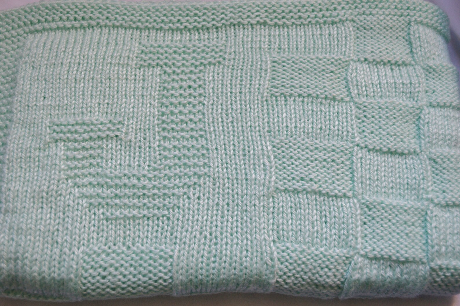 Knitted Baby Blanket, Hand Knit Baby Blanket, Handmade Crib Knit