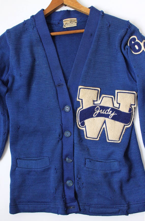 Vintage Varsity Sweater Letterman Sweater Gem