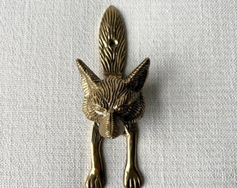 Vintage Brass Fox Door knocker