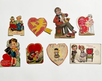 Collection of 8 Vintage Valentine's Day Cards