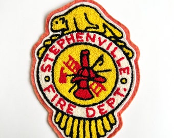 Vintage Chenille Fire Hall Crest - Varsity Letterman Jacket Patch