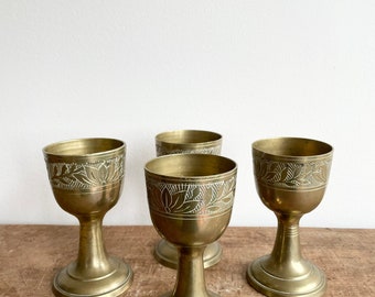 Brass cups set of 4