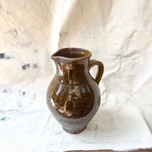 Traditional Jug, Terracotta milk pitcher, Folk Pitcher, Vintage Pottery, Red Clay Pitcher, Hungarian Folk Pottery, Redwares
