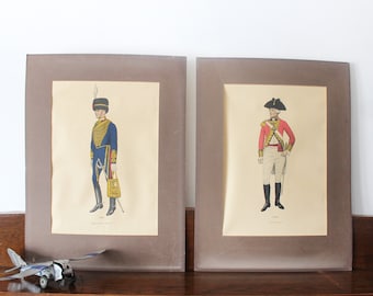 Vintage British Military Uniform Prints