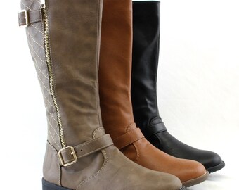Womens Winter New Fashion British Round Toe Block Mid Heel Mid-Calf Boots #@di19 Womens Winter New Fashion British Round Toe Block Mid Heel Mid-Calf Boots #@di19