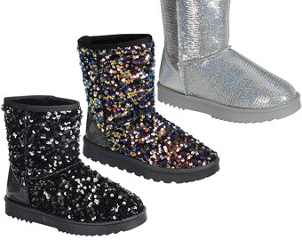 Sequin biker boots Clearance