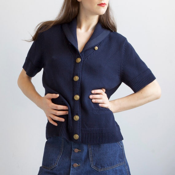 Ralph Lauren navy blue cardigan sweater - image 6