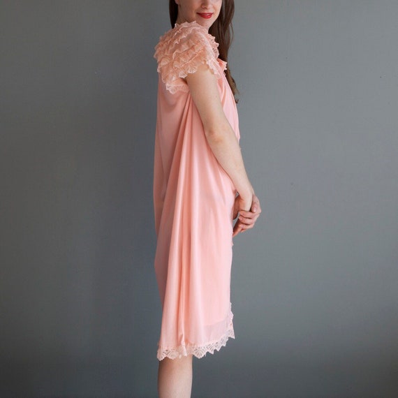 pink blush nightgown dress or blouse / XS S - image 7