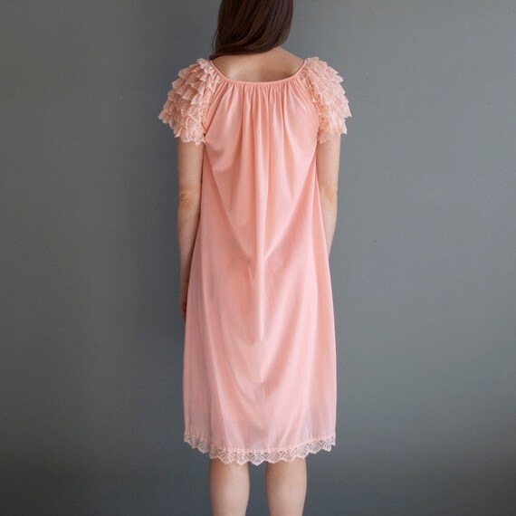 pink blush nightgown dress or blouse / XS S - image 8