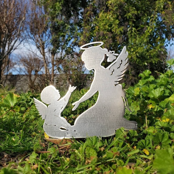 Small Baby Memorial Angel Garden Yard Stake Grave Marker,  Loss of Baby Miscarriage Sympathy Gift, Bereavement Stillbirth Memorial Gift