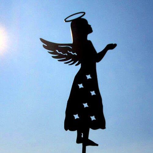 Metal Angel Garden Yard Stake Angel Gift Garden Angel Art Etsy
