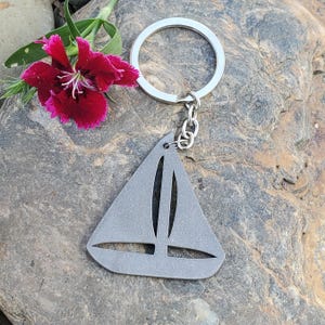 Stainless Steel Sailboat Keychain | Sailing Gift for Friend