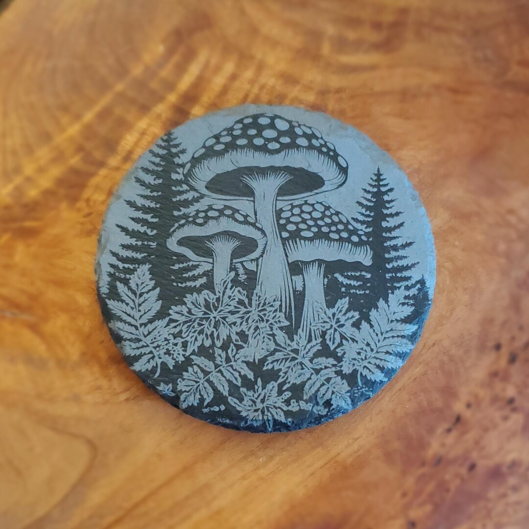 Slate Toadstool Coasters - 4