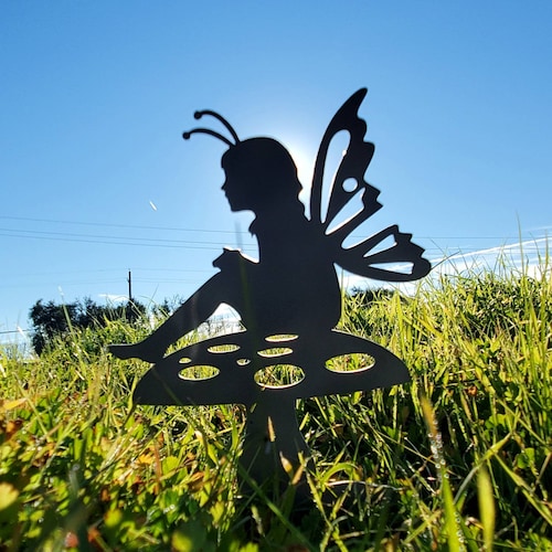 Metal Fairy Garden Yard Art Fairy Gift Garden Fairy Art Etsy
