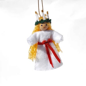 Santa Lucia Christmas Ornament,  Saint Lucy, Scandinavian Christmas, Catholic Saint Ornaments