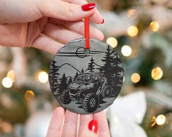 Family Of 4 Friends Road Trip In Car Personalized Ornament - 4