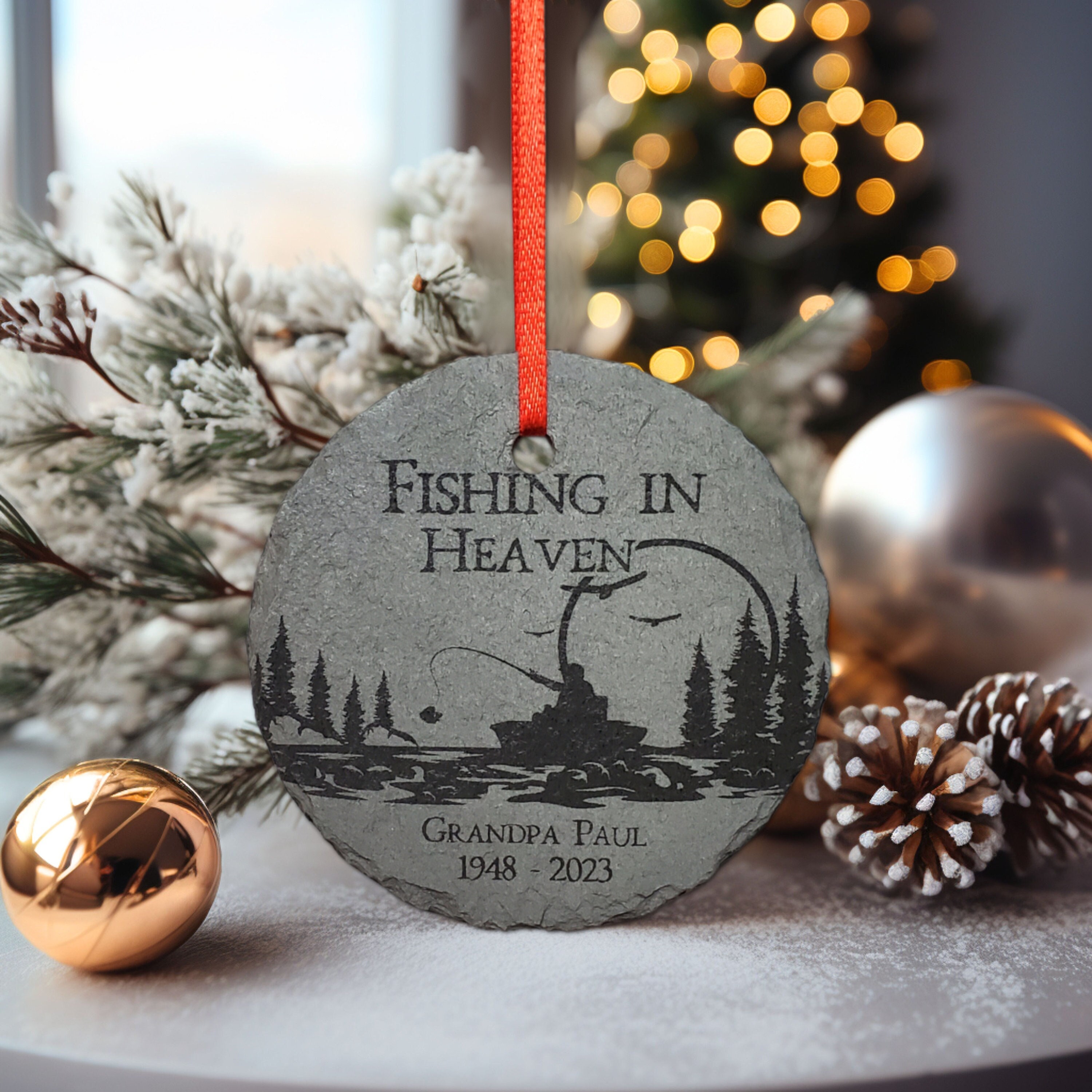 In Memory of Fisherman Ornament 