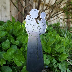 St. Anthony Garden Stake 9&quot; | Metal Outdoor Garden Sculpture Religious Christian Statue Yard Art