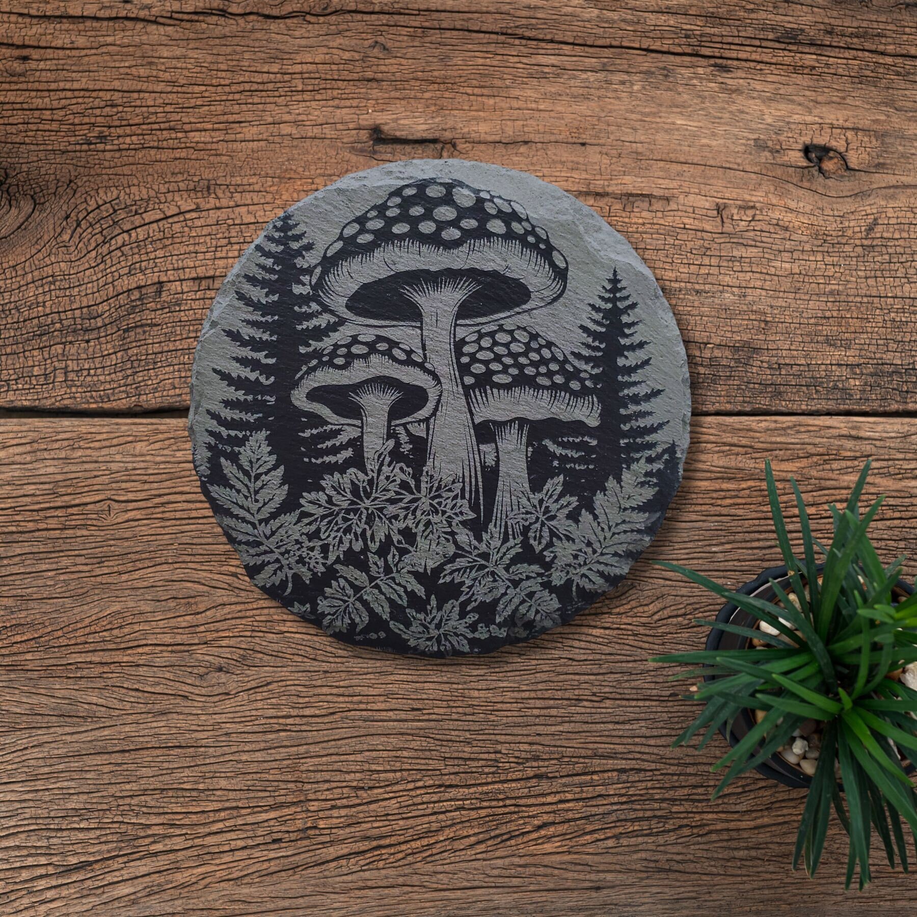 Slate Toadstool Coasters - 4