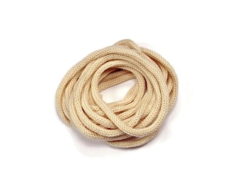 Ecru Soft Knit Cord, Off-White Tricotin Cording for Wire Art, Baskets