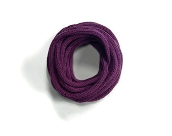 Purple Dark Mauve I-Cord 8 Yards, Tricotin Cord for Crafts, Word Art, Baskets