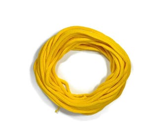 Handmade Icord Bright Yellow Yarn Tricotin Cord
