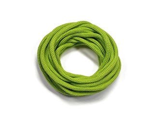 Cotton tube yarn. Knit I-cord Lime Green Tricotin rope
