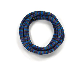 Handmade Tricotin I-Cord, Caron Jumbo Yarn, Peacock Variegated Acrylic Crafts