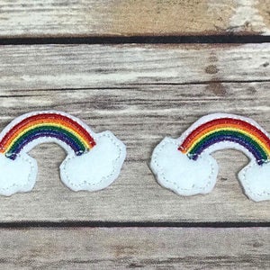 FELTY FULL RAINBOW! Felty arco-íris. Felties para laços de cabelo, cartões, scrapbooking, roupas, clipes de agenda, enfeites de artesanato e muito mais!