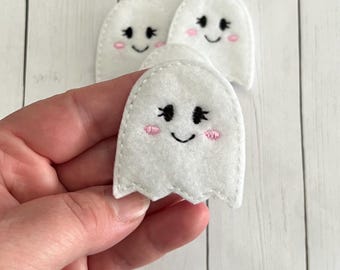 GHOST FELTIE!! Ghosts. Halloween. Felties for hair clips, hair bow centers, clothing, craft embellishments, scrap-booking, planners & more!!