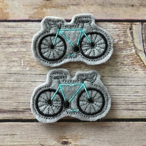 FAHRRAD FILZ! Sport Fahrrad. Fahrrad Clippie. Filzblumen für Haarschleifen, Bastelverzierungen, Kleidung, Planerclips, Journals und vieles mehr!