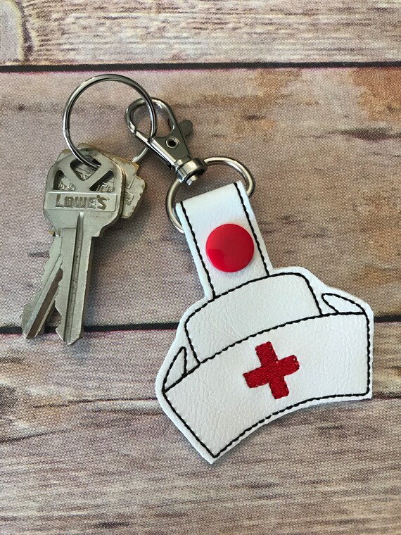 NURSE KEY FOB. Nurse Hat Snap Tab. Nurse Key Fob. Nurse Hat Etsy
