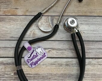 DENTAL HYGIENIST Key Fob. Dental Hygienist snap tab. Dental assistant key fob. Perfect for purses, bookbags, keys, diaper bags, & more!