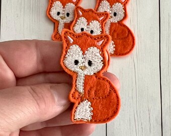 Fox Feltie Embellishment - Forest Animals - Woodland - Cute Animals - Teacher Feltie - Planner Clip Feltie - Hair Bow Center - Craft Supply