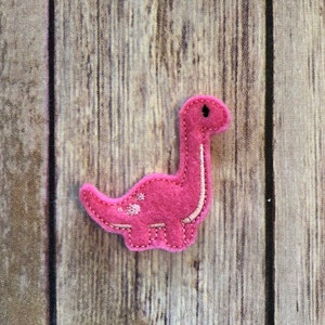 BRONTOSAURUS DINOSAURIER FILZ!! Filzblumen für Haarschleifen. Karte. Sammelalben. Planer Clips. Zeitschriften. Abzeichen Reels. Basteln Sie Verzierungen & mehr!
