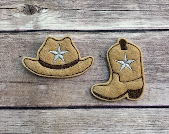 COWBOY FELTIES! COWGIRL. Felties for Hair bows. Cards. Scrap-booking. Clothing. Planner Clips. Journals. Craft Embellishments & more!