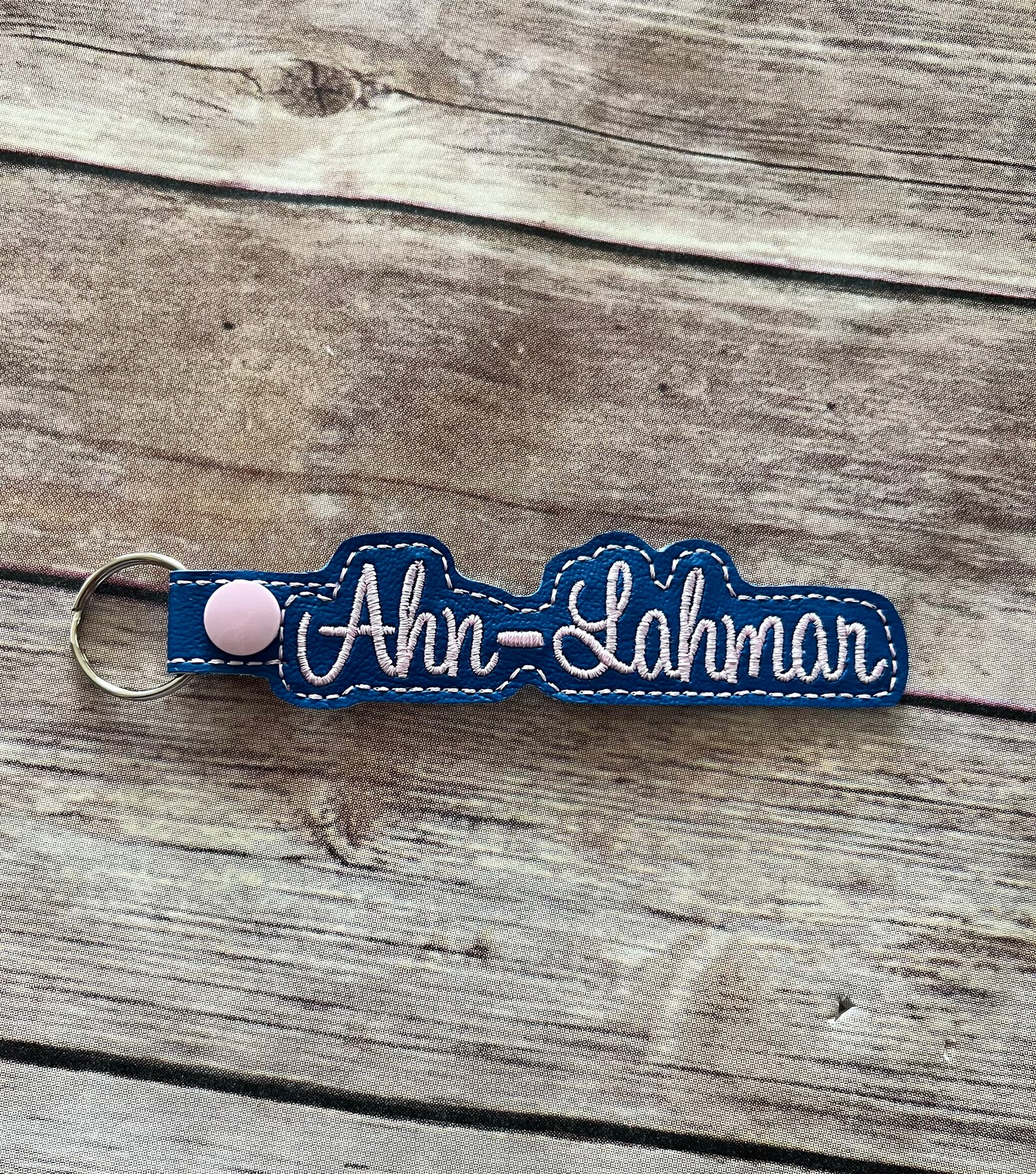 PERSONALIZED KEY FOB. Name Snap Tab School Key Fob. Etsy