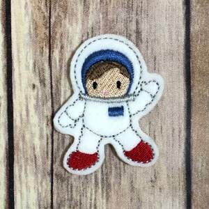 ASTRONAUTEN FELTIES! RAUM Kerl. Filzblumen für Haarschleifen. Scrap-Buchung. Planer Clips. Abzeichen Reels.  Kartenherstellung. Basteln Sie Verzierungen & mehr!