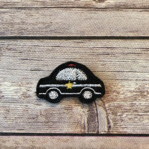 POLICE CAR FELTIE! Police car. Police. Felties for hair bows. Scrapbooks. Journals. Clothing. Planners. Planner Clips. Craft Embellishments.