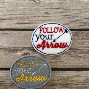 FOLLOW your ARROW FELTIE! Arrow feltie. Follow your arrow. Felties for hair bows, craft embellishments, planner clips, clothing, and more!