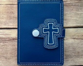 CROSS EMBROIDERED NOTEBOOK Cover! Mini notebook Cover. Notebook. Mini Notepad. Coworker gift. Party favor. Church Gift. Class Gift.
