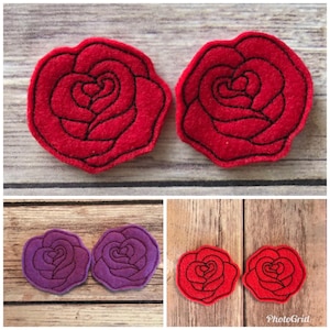 FELTIE DE ROSAS! FLORES. Rosas. Felties para acessórios de cabelo, cartões, scrapbooking, roupas, planejadores, diários, enfeites de artesanato e muito mais!