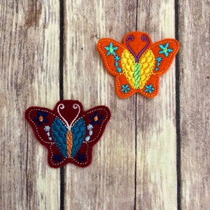 FELTYS DE BORBOLETAS! BORBOLETAS. Felties para laços de cabelo, cartões, scrapbooking, roupas, prendedores de agenda, diários, enfeites de artesanato e muito mais!
