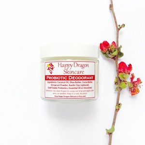 Body Deodorant Cream for Women | Private Parts Sensitive Skin Area | Baking Soda Free | Essential Oil or Unscented | Happy Dragon Skincare