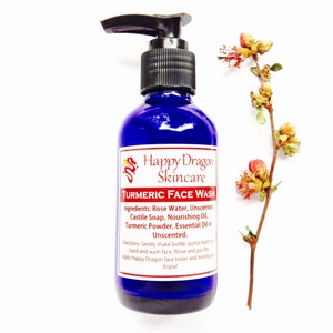 Turmeric Honey Face Wash | Even Skin Tone | Facial Cleanser | Radiant Skin | Handmade | Essential Oil or Unscented | Happy Dragon Skincare