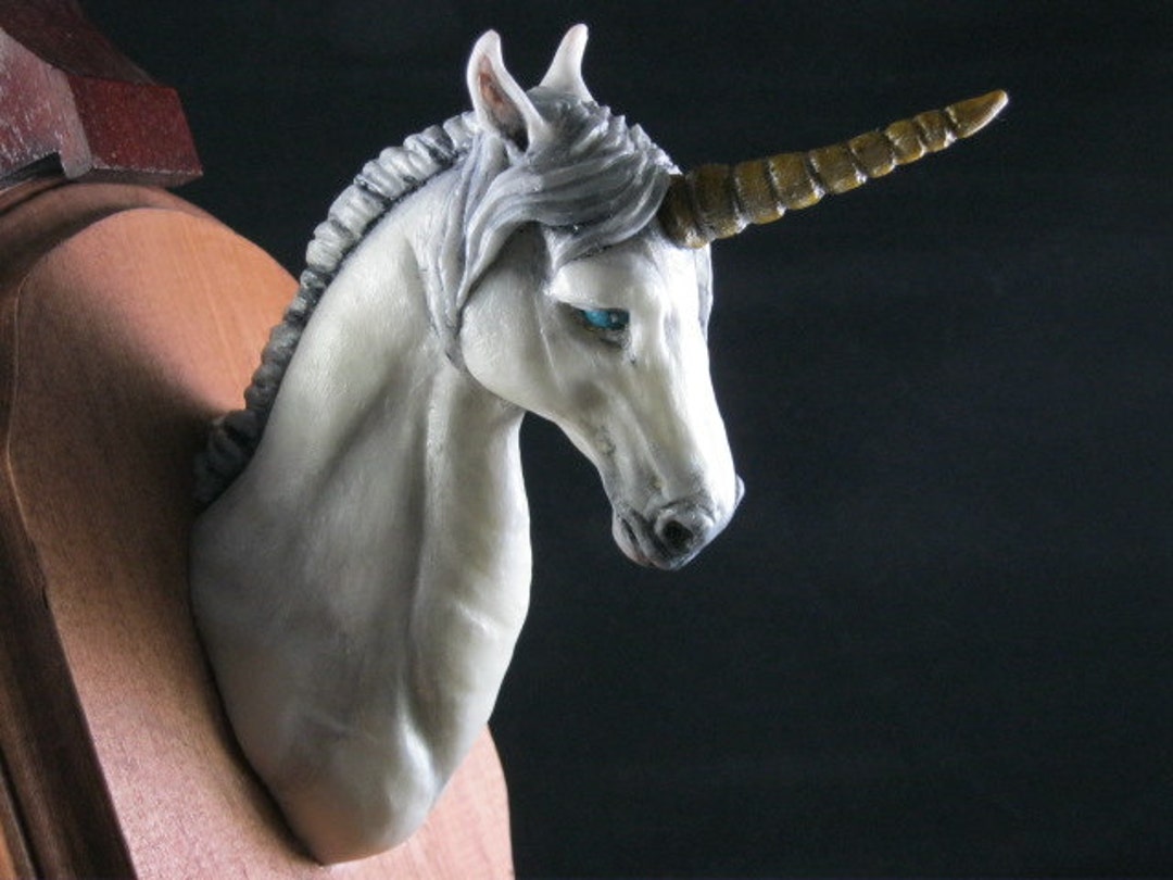 White Unicorn Bust - Etsy