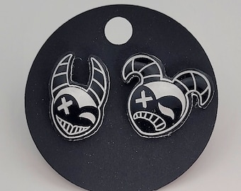 Exorcist comedy and tragedy earrings